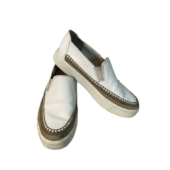 Vince Shoes - Vince Bates Espadrille Skate Sneakers White Burlap Size 36/6
